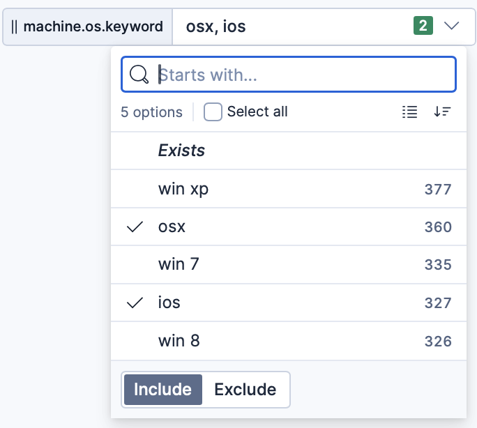 Options list control Options list control