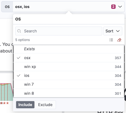 Options list control