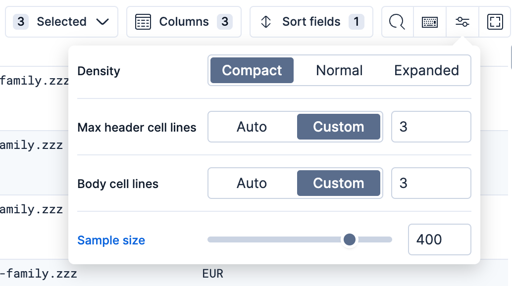 Limit sample size in Discover