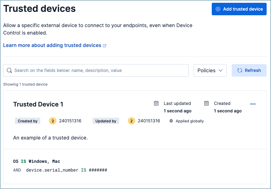 trusted apps list trusted apps list