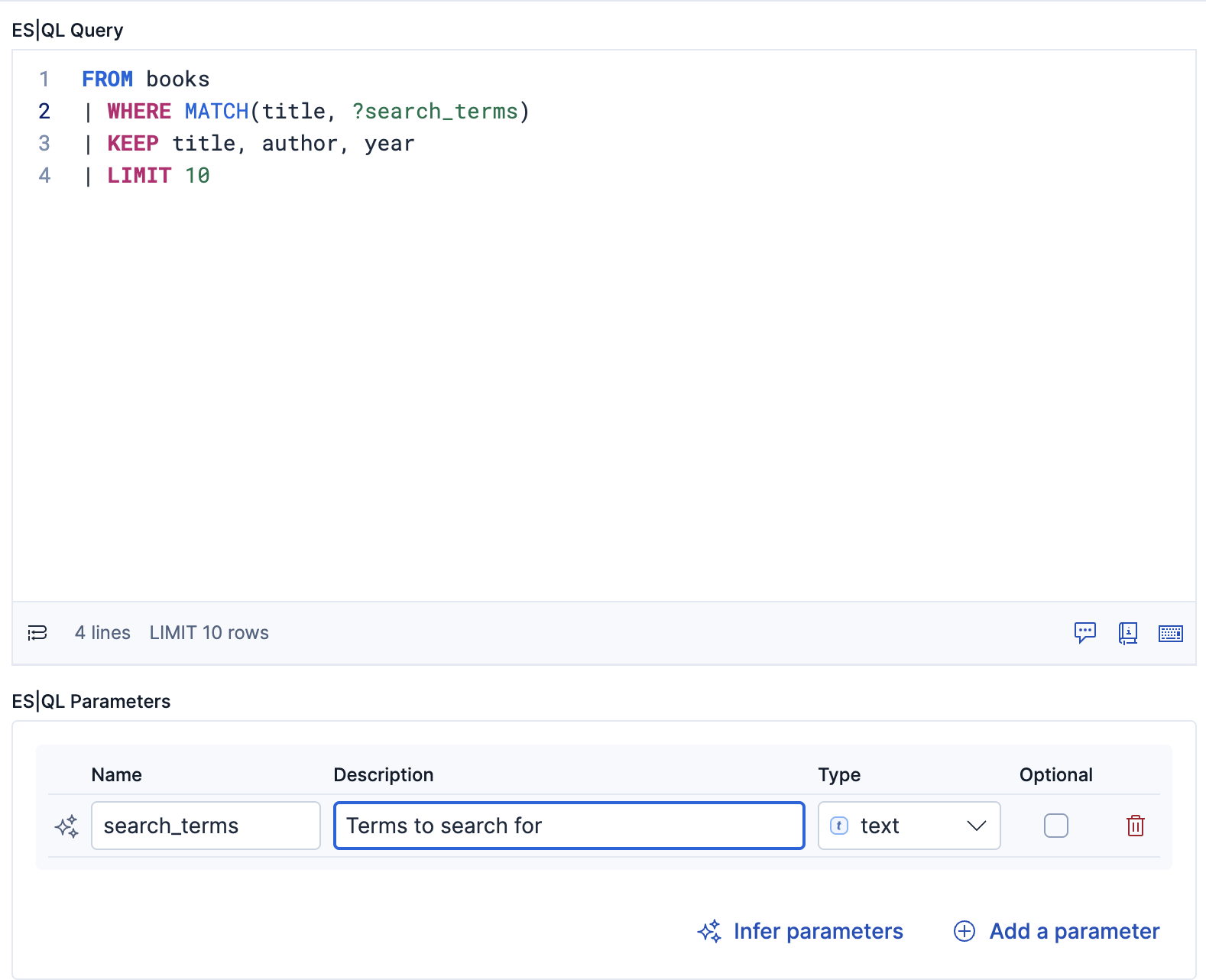 Creating an ES|QL tool with a parameterized query Creating an ES|QL tool with a parameterized query